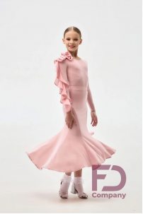 Ballroom latin dance skirt for girls by FD Company style Юбка ЮС-1310/2 KW/Powder