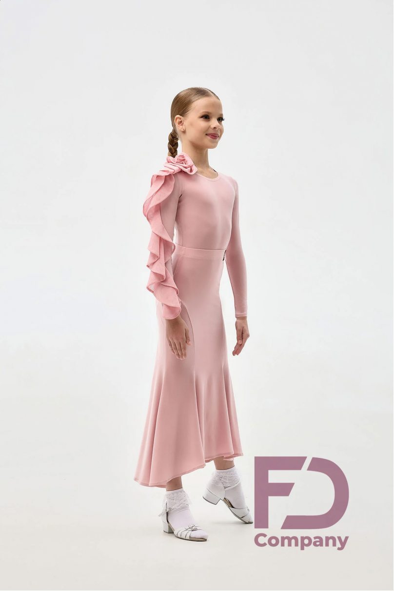 Юбка для бальных танцев для девочек от бренда FD Company модель Юбка ЮС-1310/2 KW/Brown