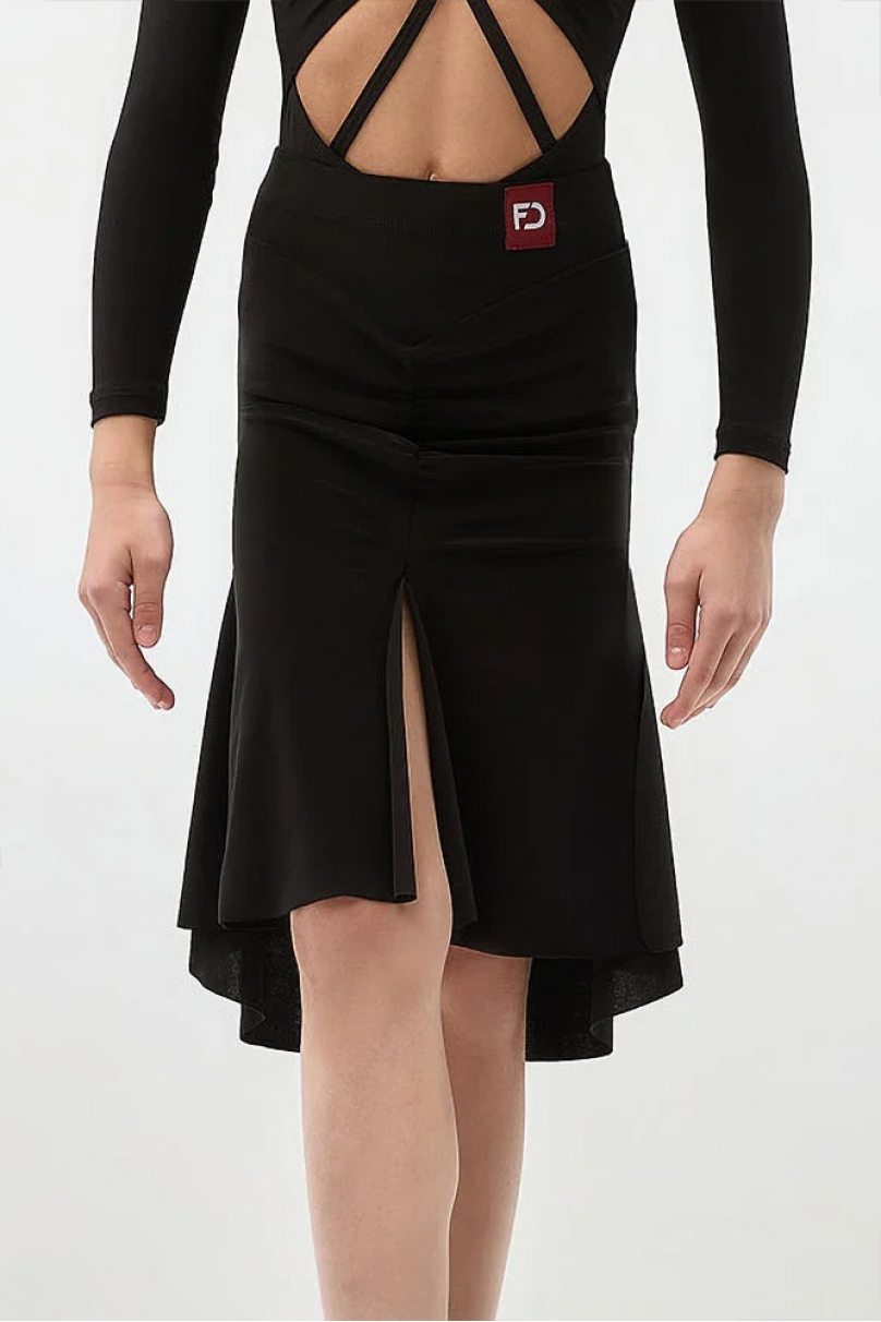 Ballroom latin dance skirt for girls by FD Company style Юбка ЮЛ-1331 KW/Black