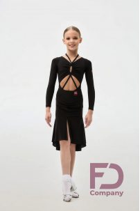 Ballroom latin dance skirt for girls by FD Company style Юбка ЮЛ-1331 KW/White
