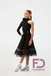 Ballroom latin dance skirt for girls by FD Company style Юбка ЮС-1338 KW/Black