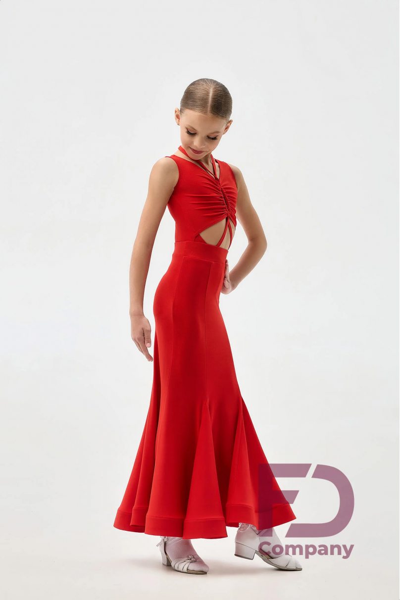 Юбка для бальных танцев для девочек от бренда FD Company модель Юбка ЮС-1339 KW/Red