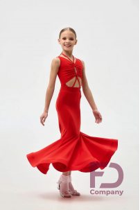 Ballroom latin dance skirt for girls by FD Company style Юбка ЮС-1339 KW/Red