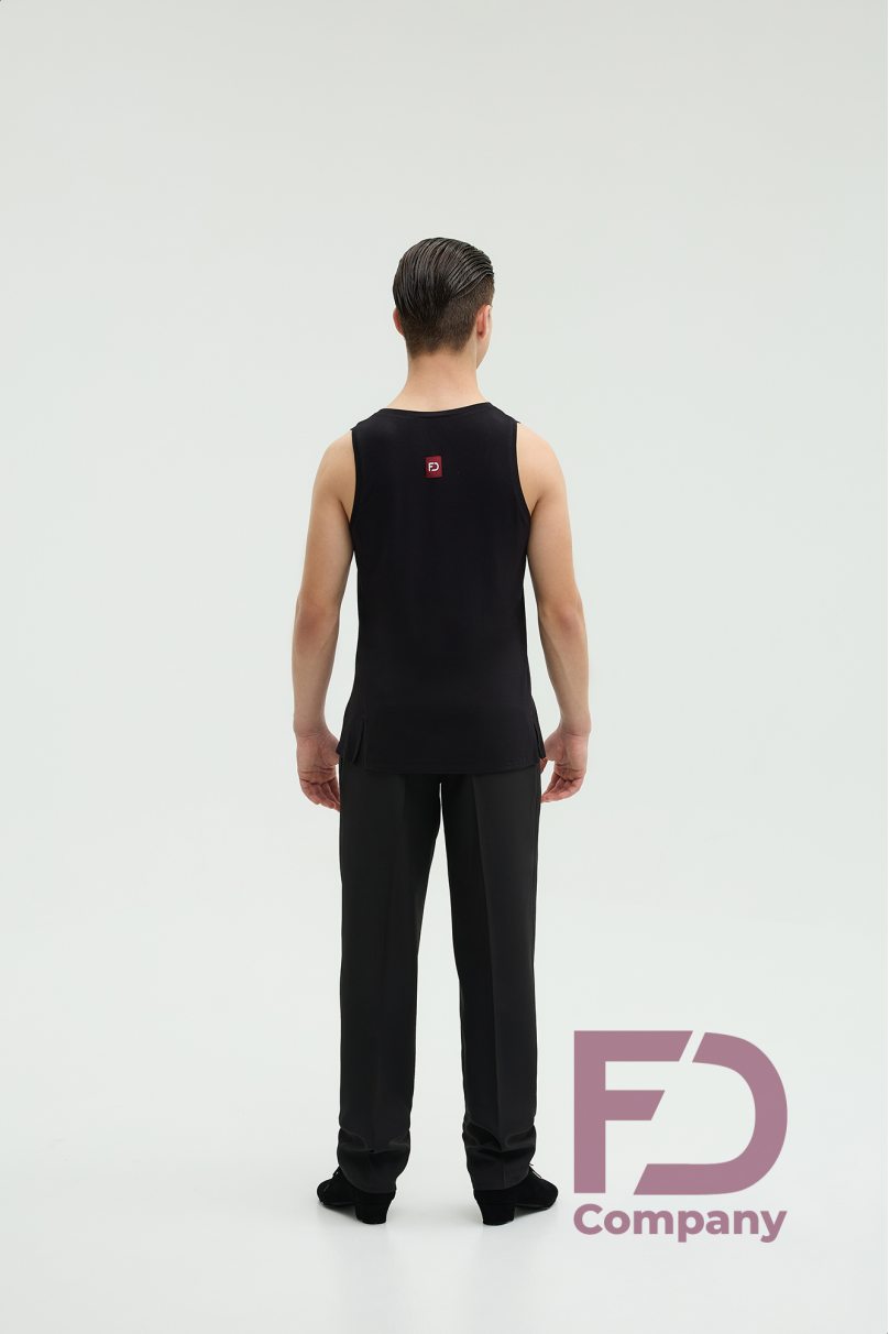 Maglietta da ballo latino Uomo FD Company numero di modello T-shirt MM-1372/Black