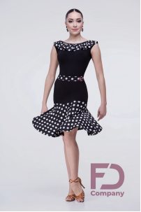 Leotard for women, sleeveless for dancing with a print of polka dots