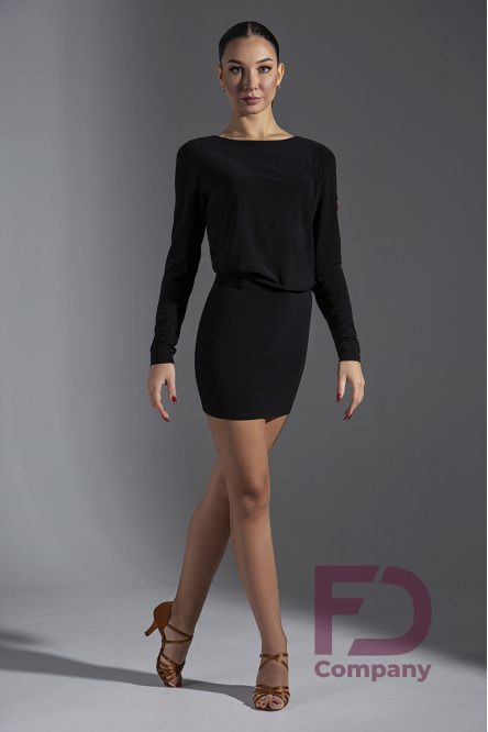 Latin short dress with long sleeves