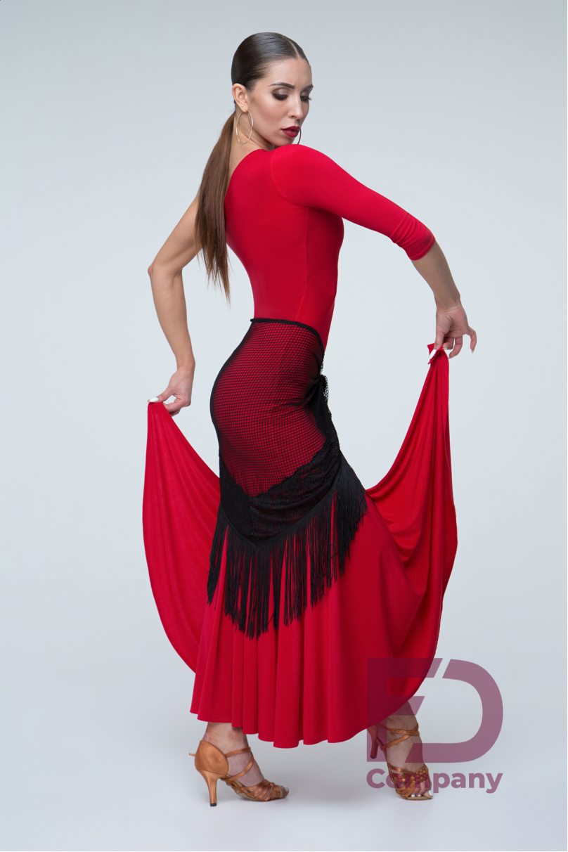 Latin dance dress by FD Company model Платье ПЛ-1013/Red