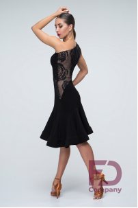 Latin dress, fitted silhouette, one shoulder