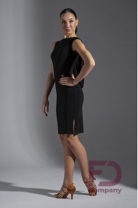 Elegant latin black dress with beautiful back