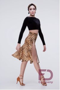Latin Rhythm dance skirt leopard print