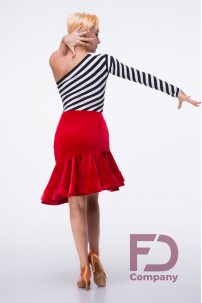 Red velvet Latin Skirt for dance