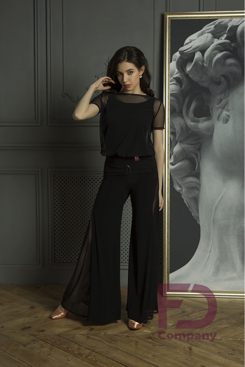 Women's trousers for dancing, tight-fitting on the hips, widened to the bottom