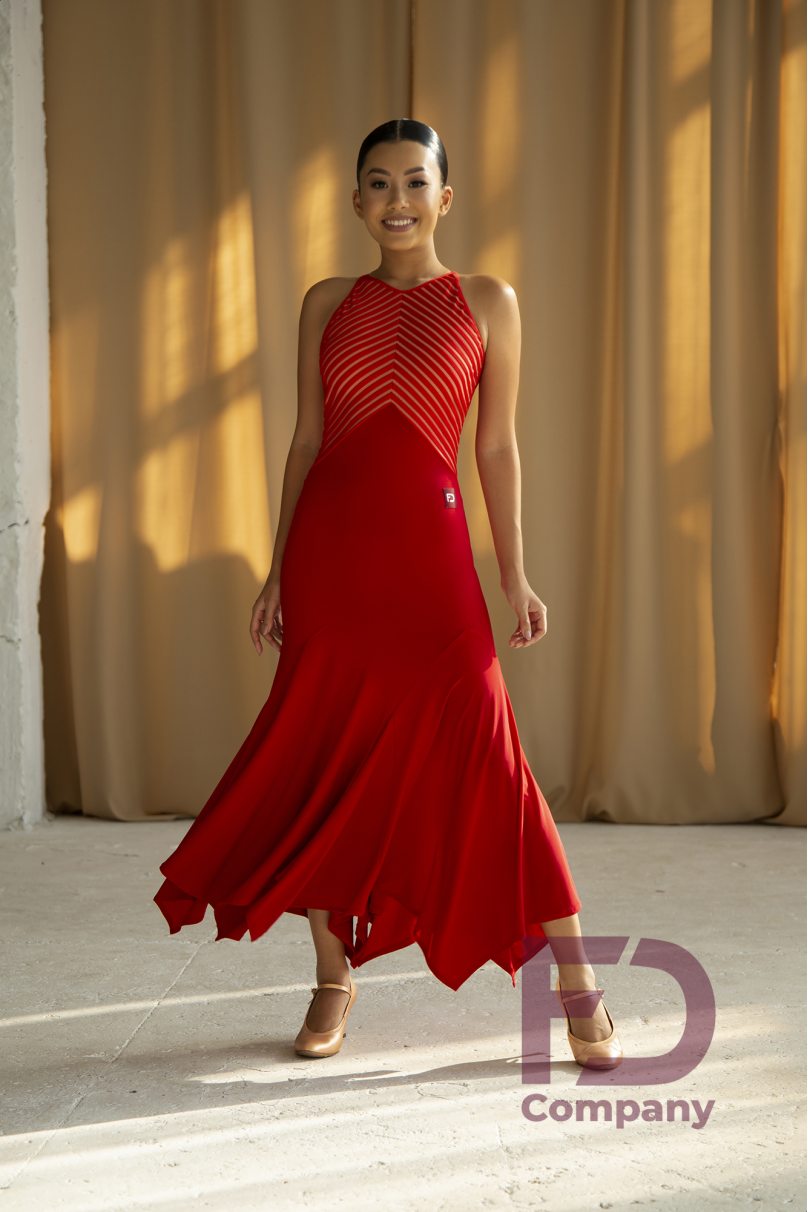 Sleeveless Fitted Ballroom Smooth Dress Red
