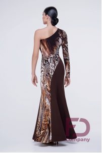 One-shoulder printed Ballroom Smooth dress