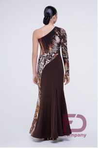 One-shoulder printed Ballroom Smooth dress