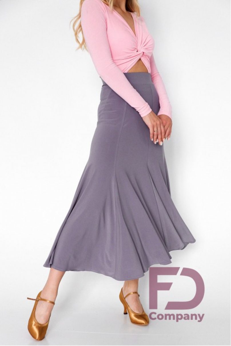 Ballroom standard dance skirt by FD Company style Юбка ЮС-1201/2/Terracotta dark