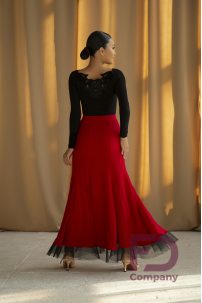 Ballroom standard dance skirt by FD Company style Юбка ЮС-1002/1/Black