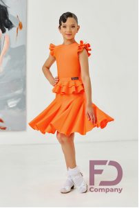 Ballroom dance competition dress for girls by FD Company product ID Бейсик БС-87/Purple