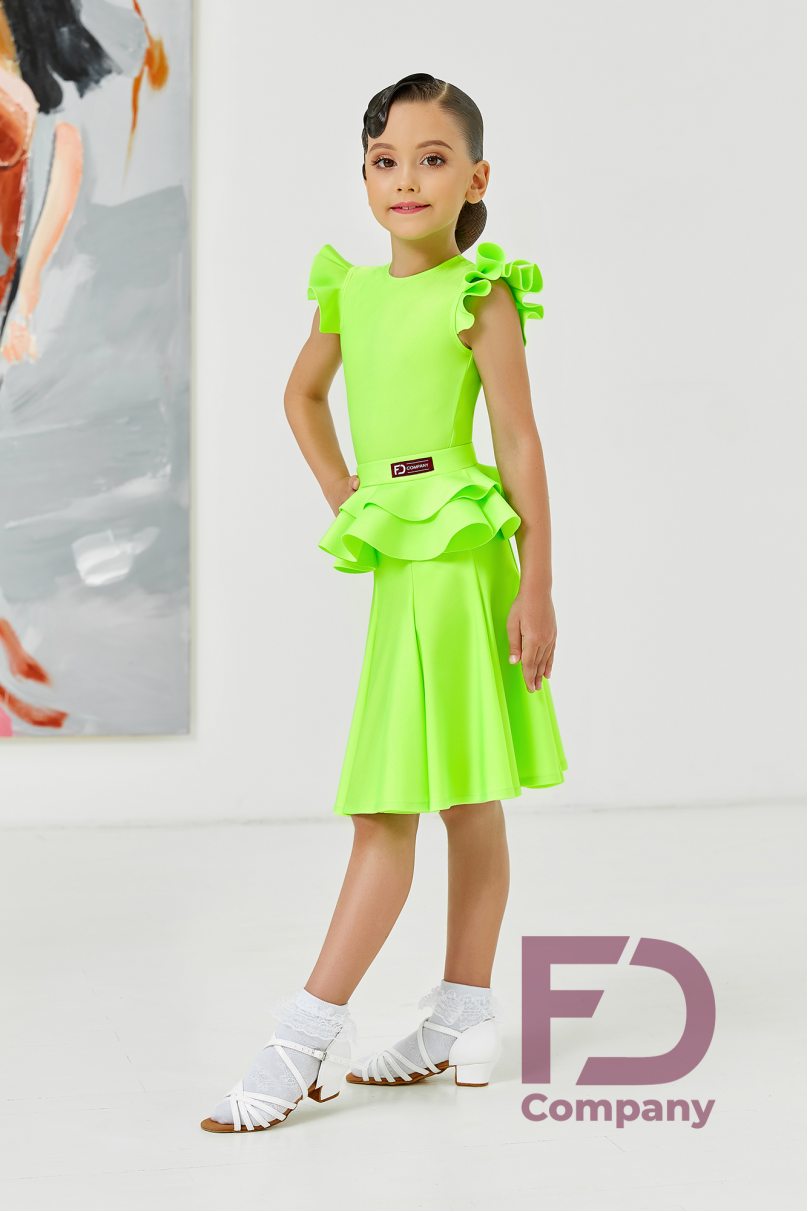 Ballroom dance competition dress for girls by FD Company product ID Бейсик БС-87/Lavender