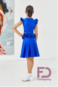 Ballroom dance competition dress for girls by FD Company product ID Бейсик БС-87/1/Royal blue