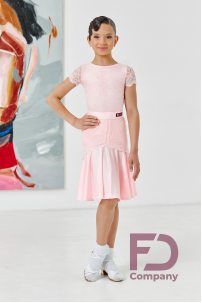 Ballroom dance competition dress for girls by FD Company product ID Бейсик БС-85/Menthol