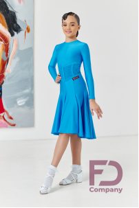 Ballroom dance competition dress for girls by FD Company product ID Бейсик БС-90/Lilac