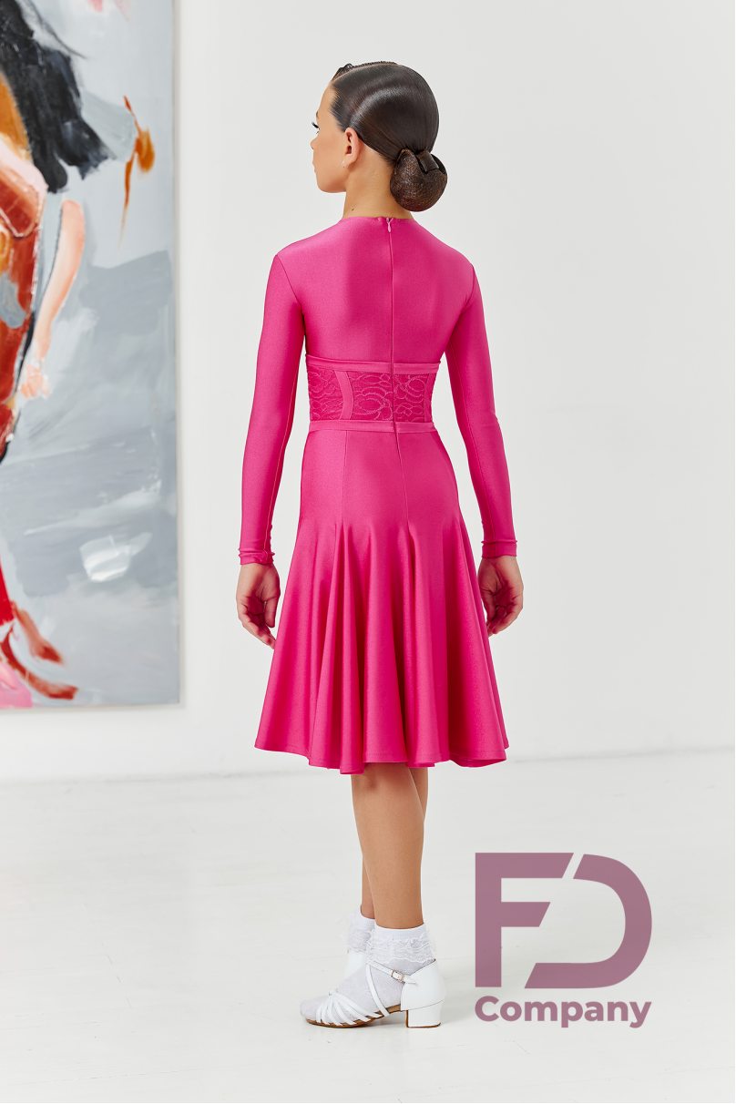 Ballroom dance competition dress for girls by FD Company product ID Бейсик БС-90/Purple