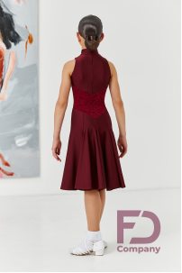 Ballroom dance competition dress for girls by FD Company product ID Бейсик БС-82/Red