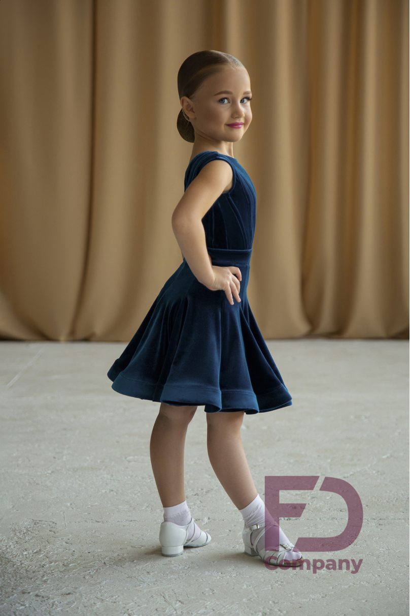Ballroom dance competition dress for girls by FD Company product ID Бейсик БВ-72/Bright pink