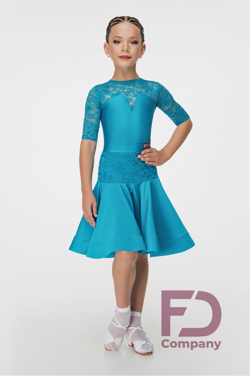 FD Company Basic dress, dress for juveniles with figured guipure yoke
