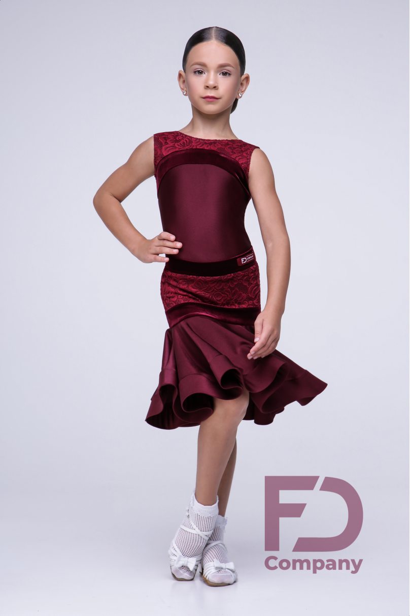 Ballroom dance competition dress for girls by FD Company product ID Бейсик БС-68
