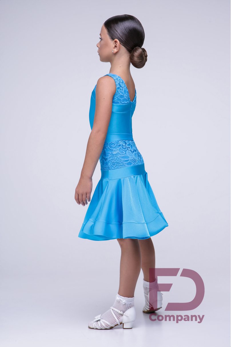 Ballroom dance competition dress for girls by FD Company product ID Бейсик БС-67ГД/Red