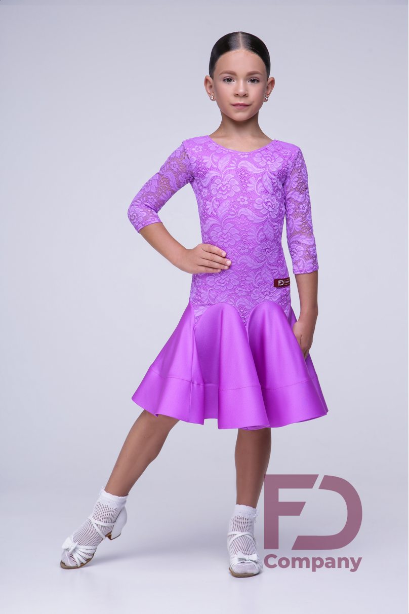 Ballroom dance competition dress for girls by FD Company product ID Бейсик БС-63ГД