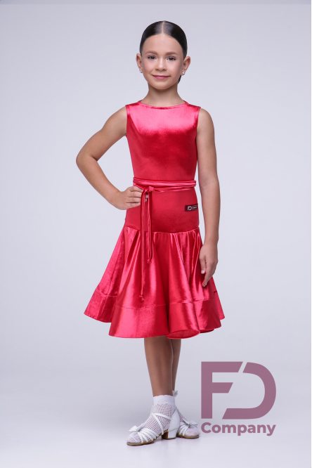 Basic, Juvenile dress without sleeves Shining Red