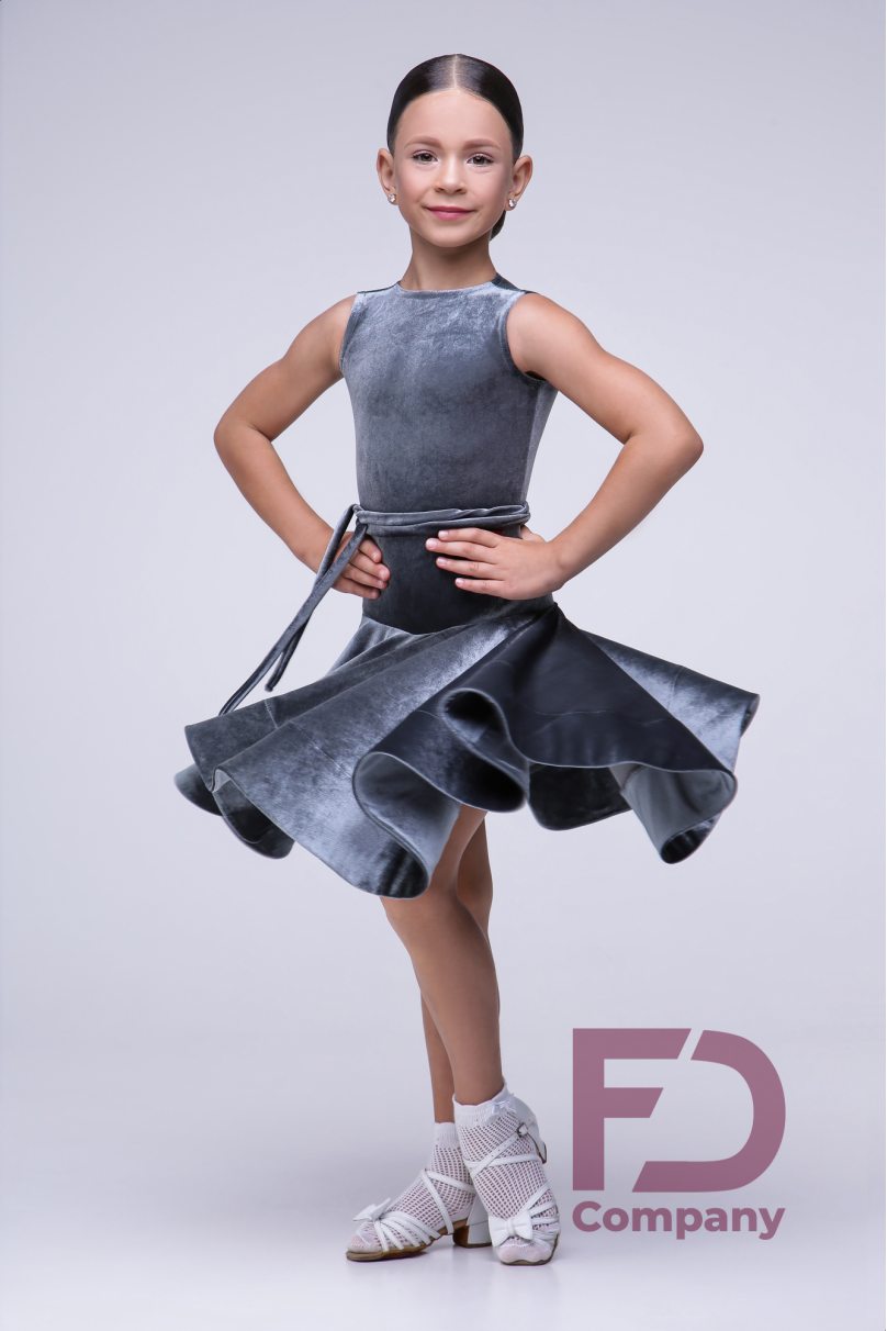 Ballroom dance competition dress for girls by FD Company product ID Бейсик БВ-61/Fuchsia