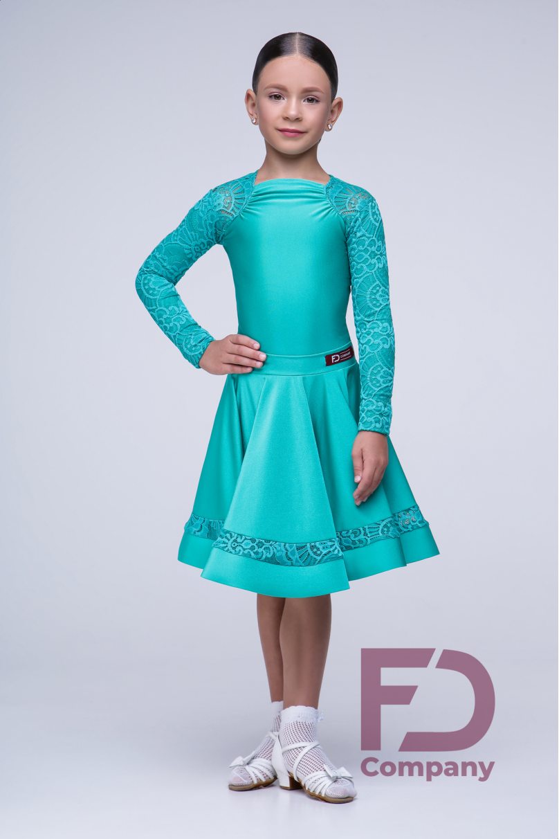 Ballroom dance competition dress for girls by FD Company product ID Бейсик БС-38ГД