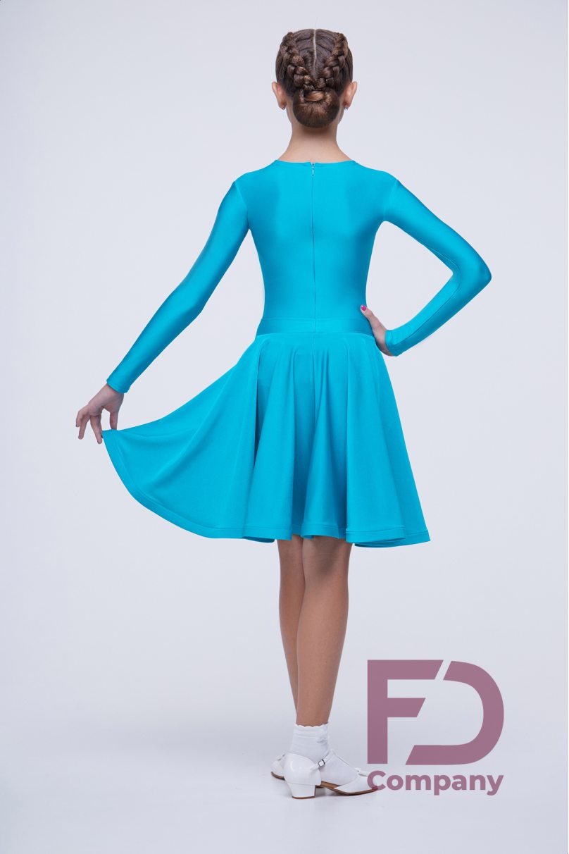 Ballroom dance competition dress for girls by FD Company product ID Бейсик БС-24/Lemon
