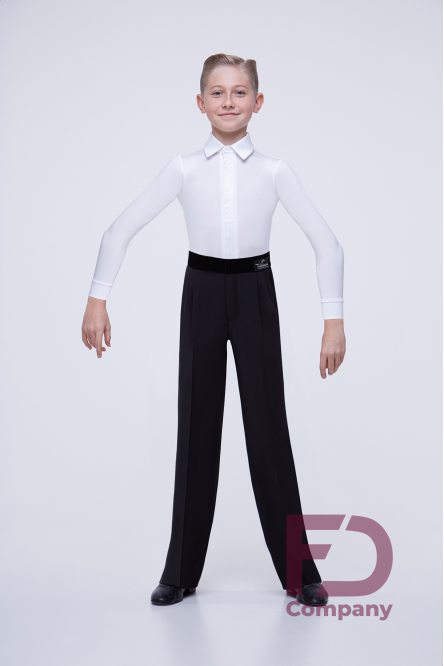 Dance trousers for boys with velvet belt and stripes