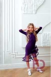 Girls ballroom dance dress by FD Company style Платье ПЛ-1274/Lilac