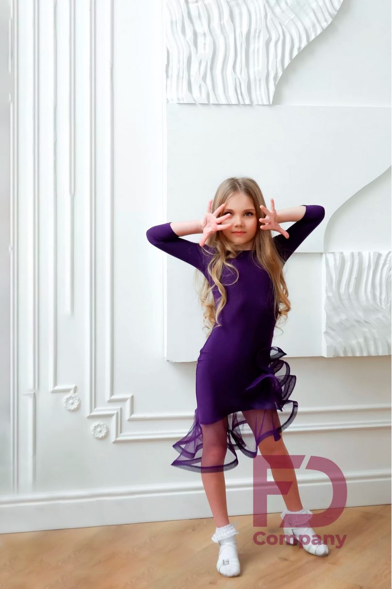 Girls ballroom dance dress by FD Company style Платье ПЛ-1274/Lilac