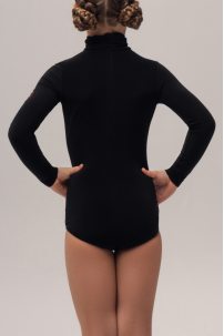 Girl's Dance Leotard with Stand-Up Collar