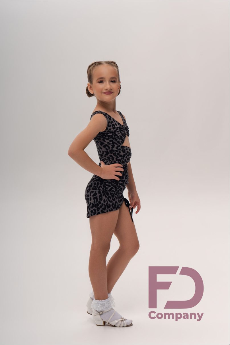 Платье для бальных танцев для девочек от бренда FD Company модель Платье ПЛ-1327/1 KW/Leo lilac