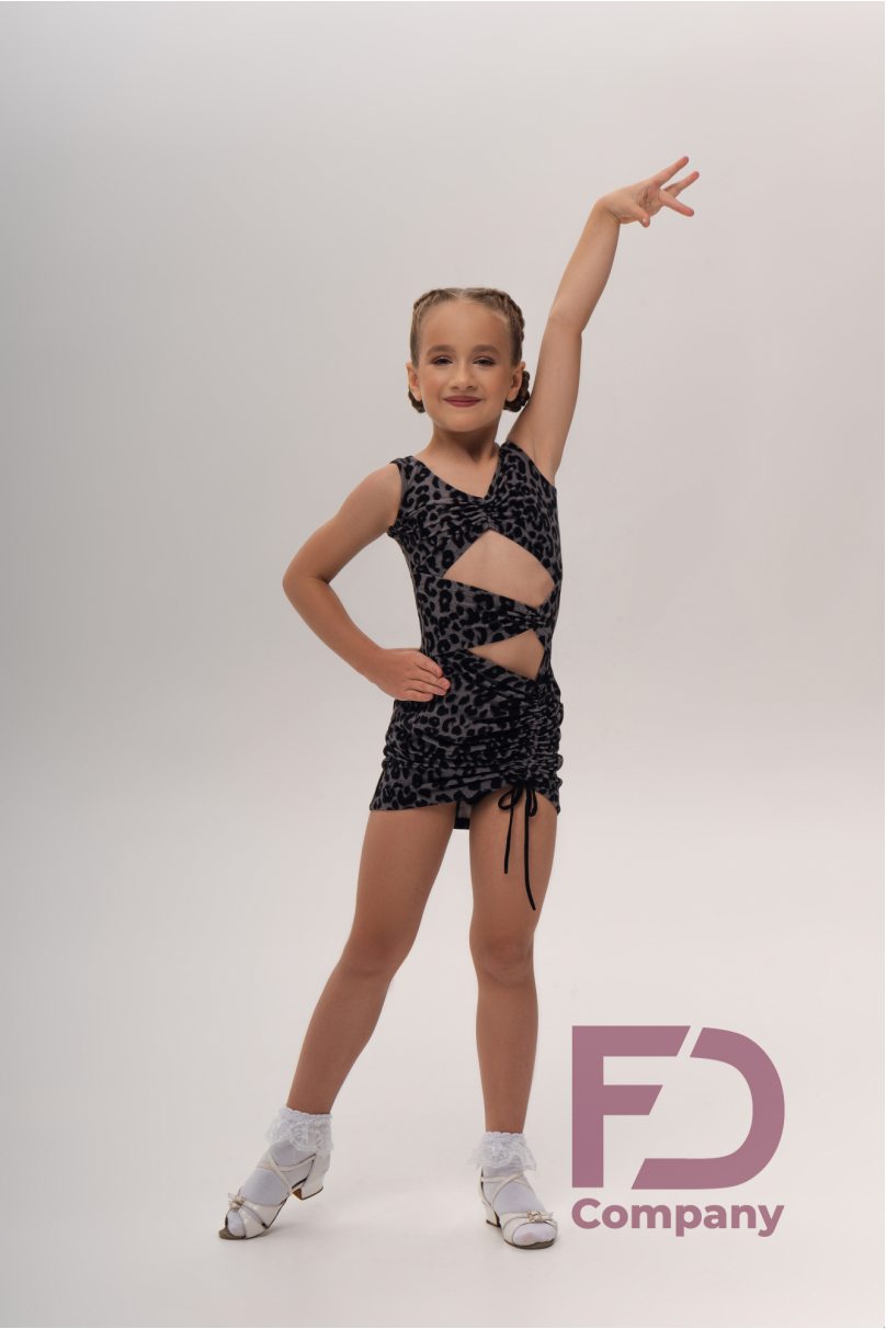 Платье для бальных танцев для девочек от бренда FD Company модель Платье ПЛ-1327/1 KW/Leo lilac