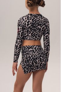 Girl' Leopard Print Latin Dance Skirt