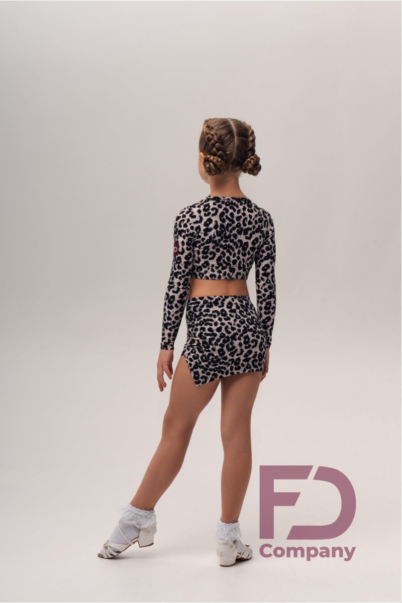Юбка для бальных танцев для девочек от бренда FD Company модель Юбка ЮЛ-1319/2 KW/Leo lilac