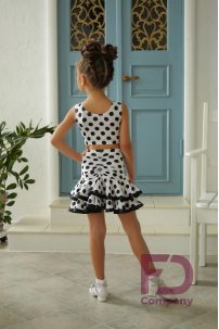 Top for dance without sleeves, Polka Dot Print