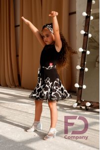 Zebra Print Latin Dress for dance without sleeves