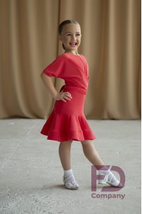 Girls ballroom dance dress by FD Company style Платье ПЛ-1145/Red