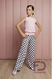 Women's jersey dance trousers with a polka dot print.