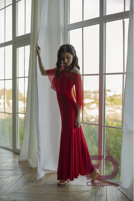 Платье для танцев стандарт от бренда FD Company модель Платье ПС-1077/Red